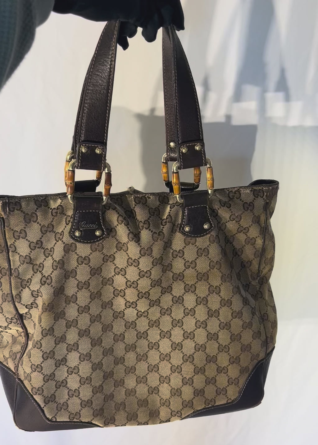 Preloved | Gucci GG Monogram Bamboo Totebag