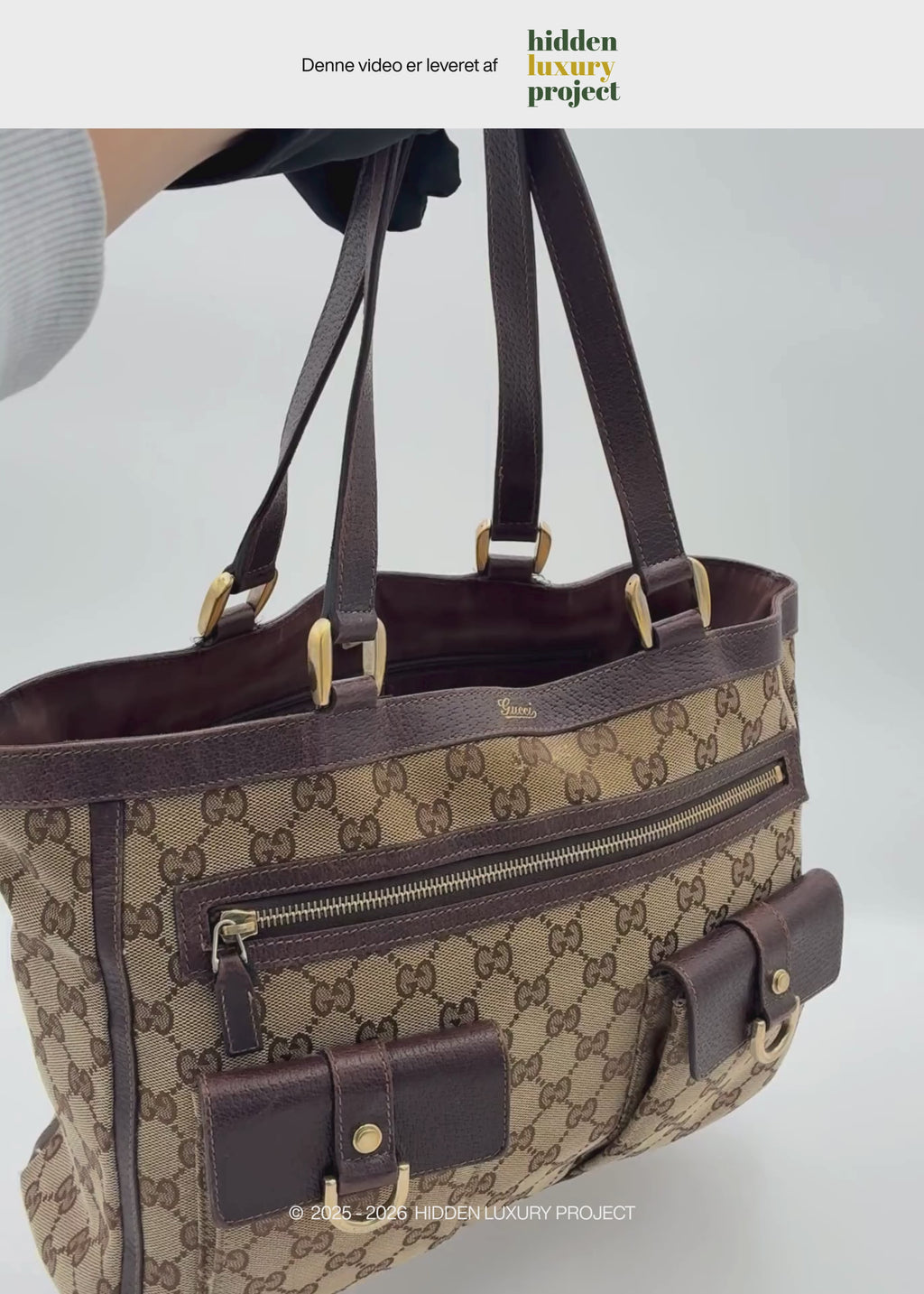 Preloved | Gucci GG Monogram Skuldertaske med Front Lommer