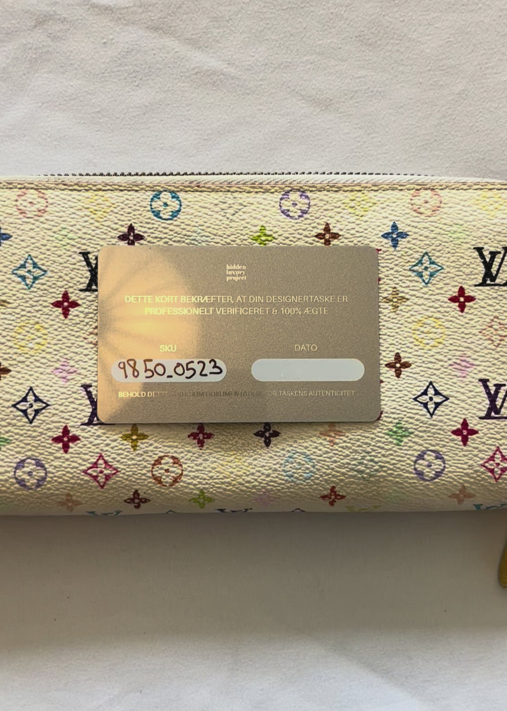 Preloved | Louis Vuitton Monogram x Takashi Murakami Multicolor Zippy Hvid Pung
